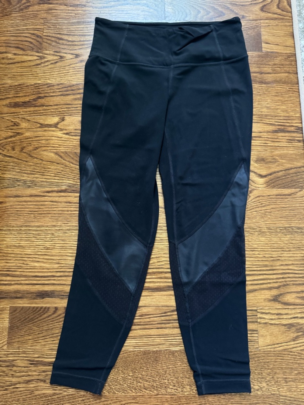 Athleta Black High-Waist Mesh Panel Leggings